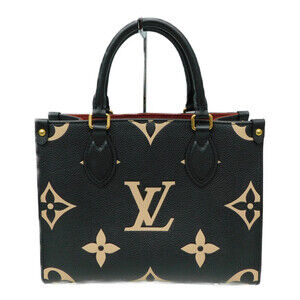 Louis Vuitton Go Bag the Tote Beige Black Empreinte Two Tan On Tone Leather
